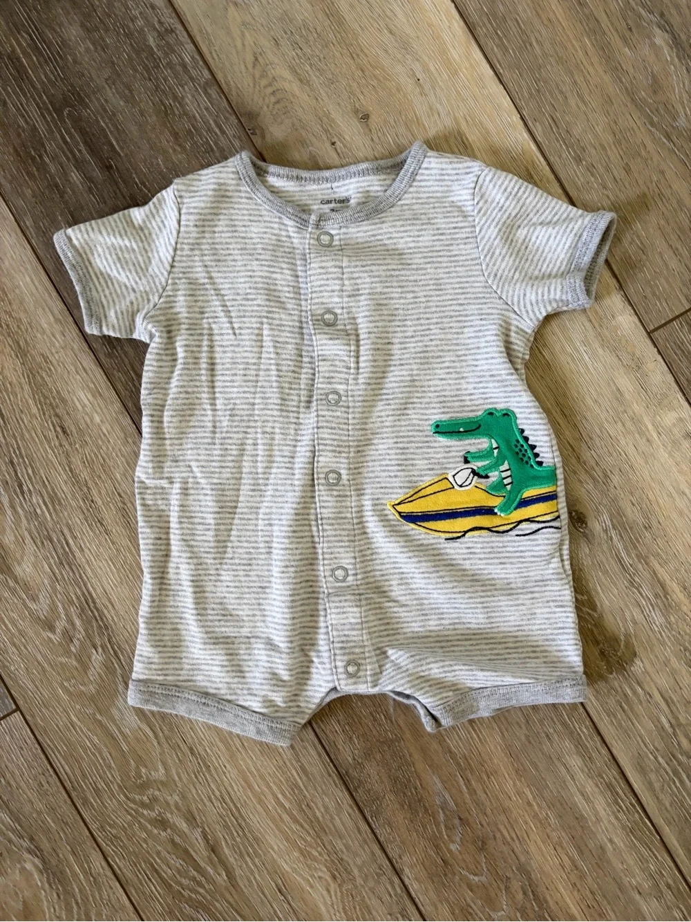 Carter’s Bundle Striped Short-Sleeve Baby Rompers